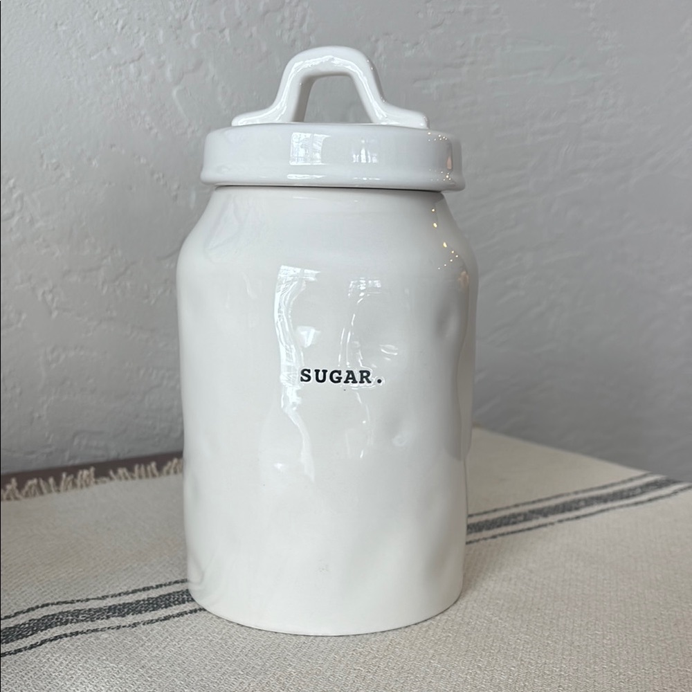Rae Dunn White Ceramic Food Storage Canister